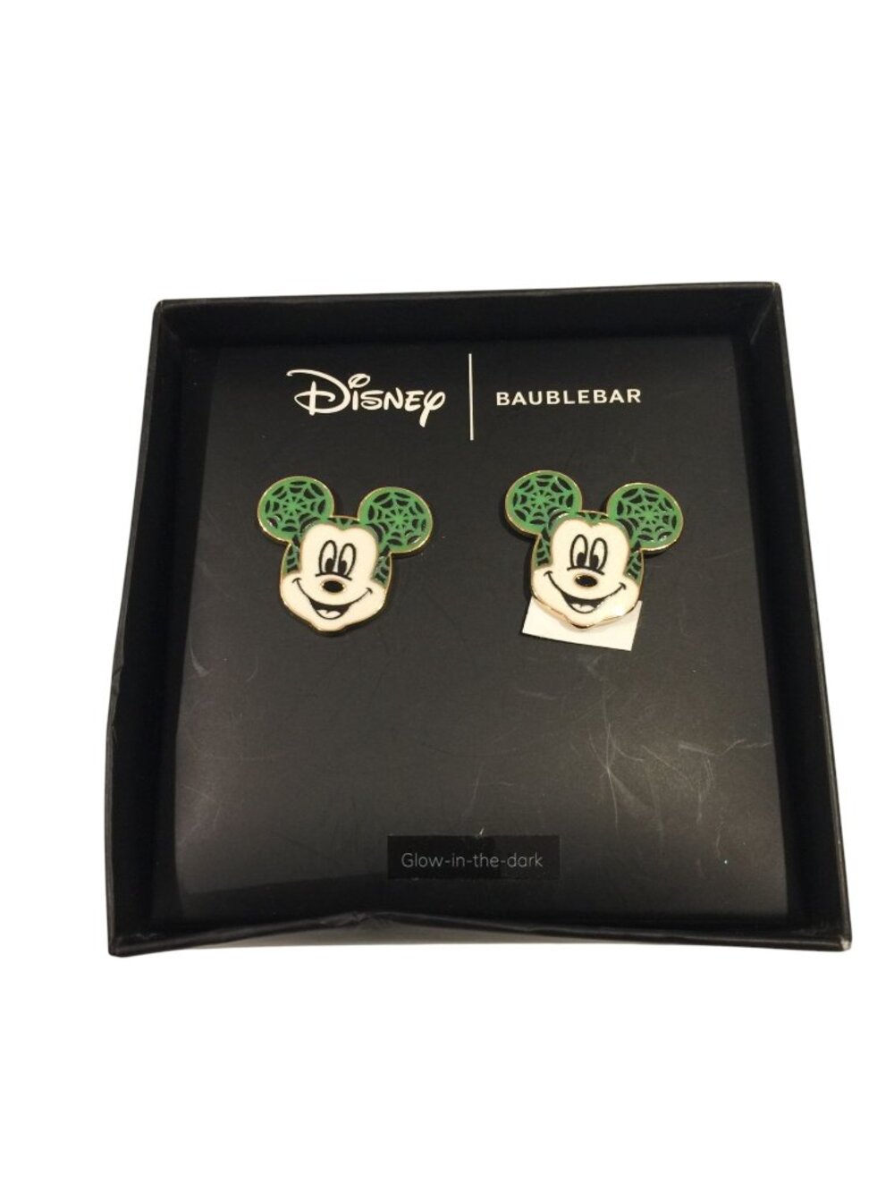 Baublebar x Disney Mickey Halloween Glow in the Dark Web Pierced Earrings